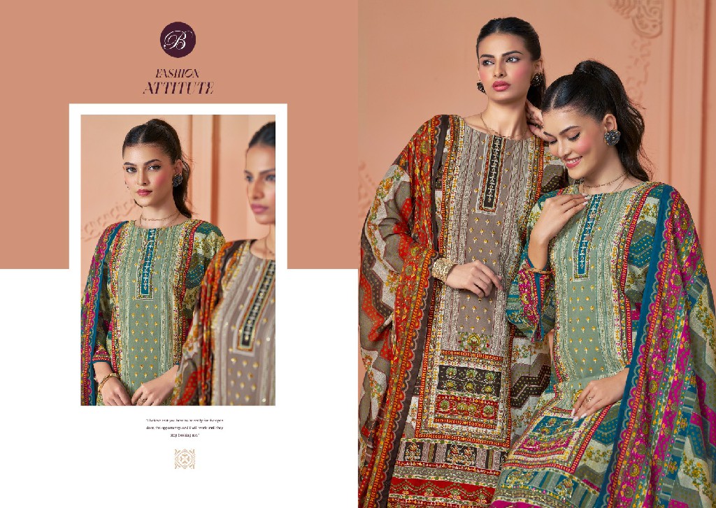 Belliza Afreen Wholesale Pure Viscose Reyon With Work Dress Material
