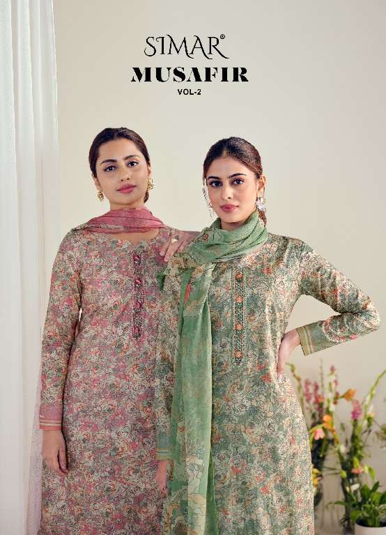 glossy launch Simar musafir vol 2 cotton print regular wear dress material