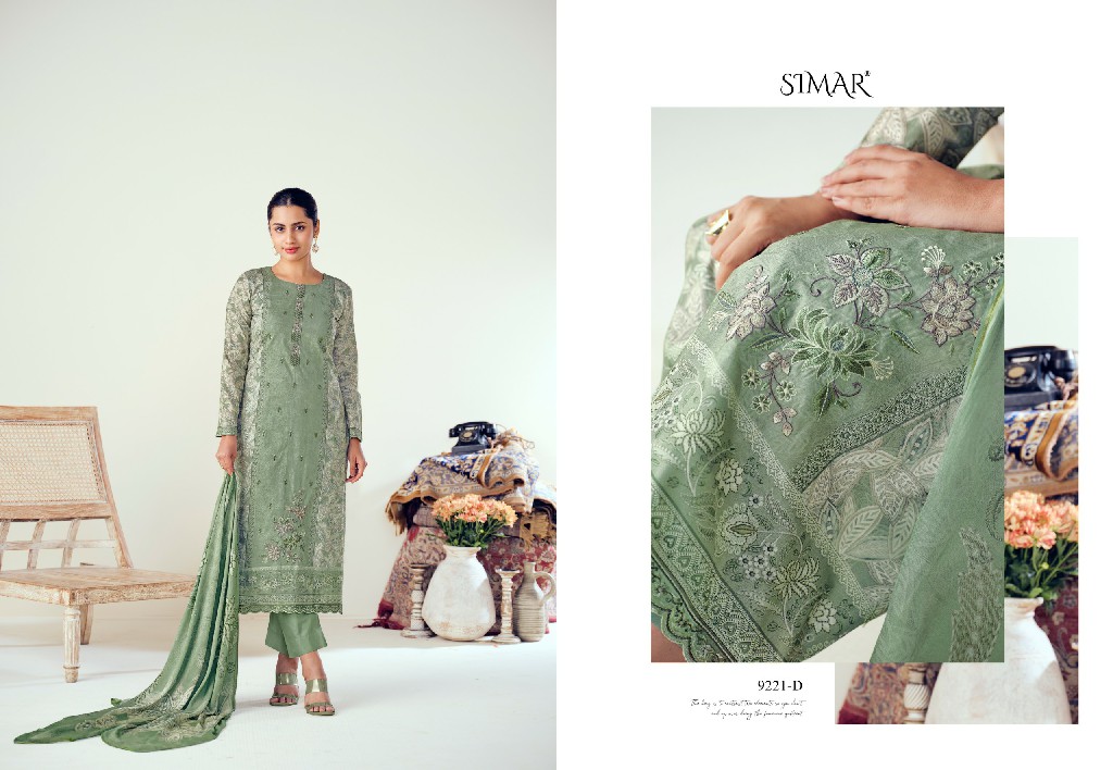 glossy Simar aalya cotton print elegant style unstitch 3pcs dress