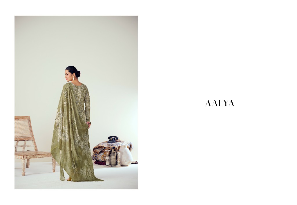 glossy Simar aalya cotton print elegant style unstitch 3pcs dress