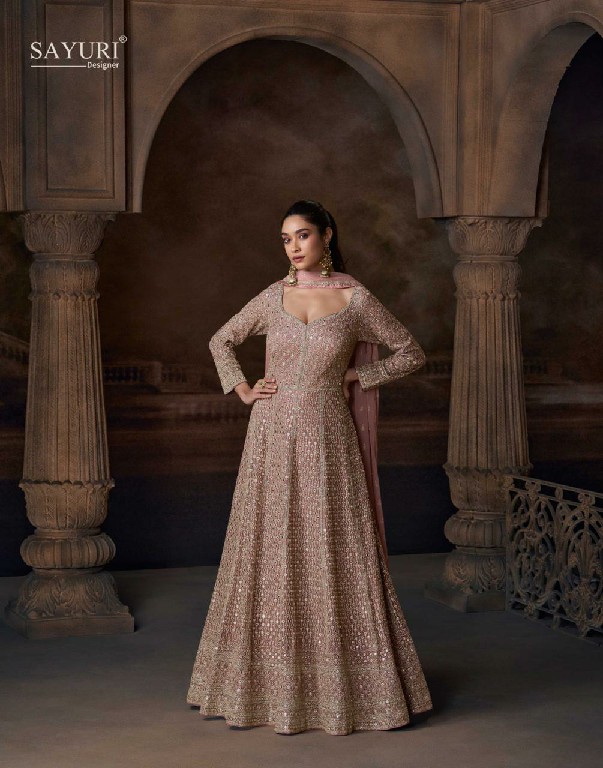 sayuri designer avni chinon silk readymade exclusive gown sets online