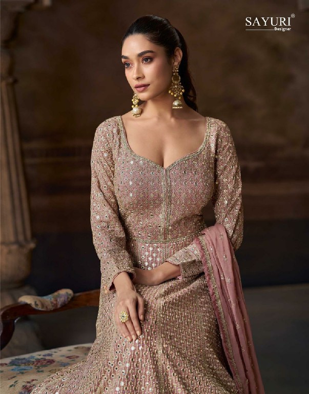 sayuri designer avni chinon silk readymade exclusive gown sets online
