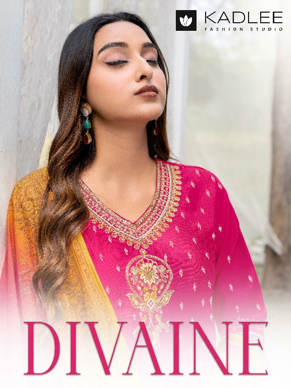 Kadlee Divaine Wholesale Vetican Foil Print Kurti With Pant And Dupatta