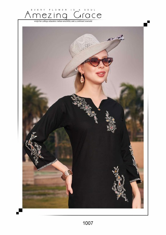 Rangmaya Farah Wholesale Kurti With Sliw Work Long Kurtis Catalog