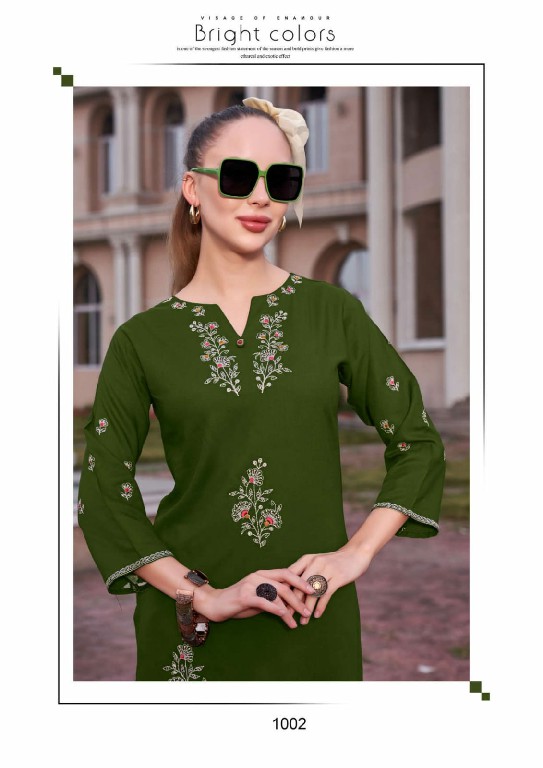 Rangmaya Farah Wholesale Kurti With Sliw Work Long Kurtis Catalog