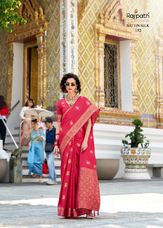 Rajpath White Rose Wholesale Sattin Silk Fabrics Indian Sarees