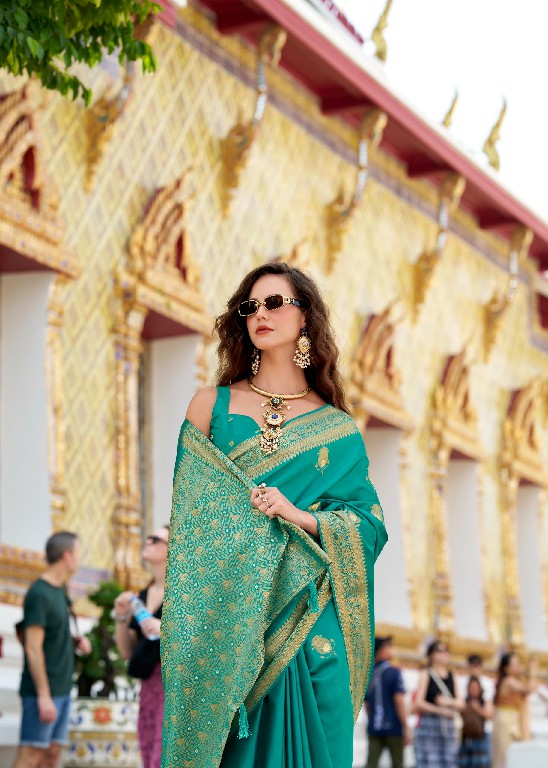 Rajpath White Rose Wholesale Sattin Silk Fabrics Indian Sarees