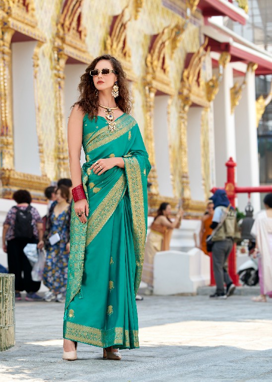 Rajpath White Rose Wholesale Sattin Silk Fabrics Indian Sarees
