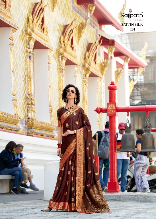 Rajpath White Rose Wholesale Sattin Silk Fabrics Indian Sarees