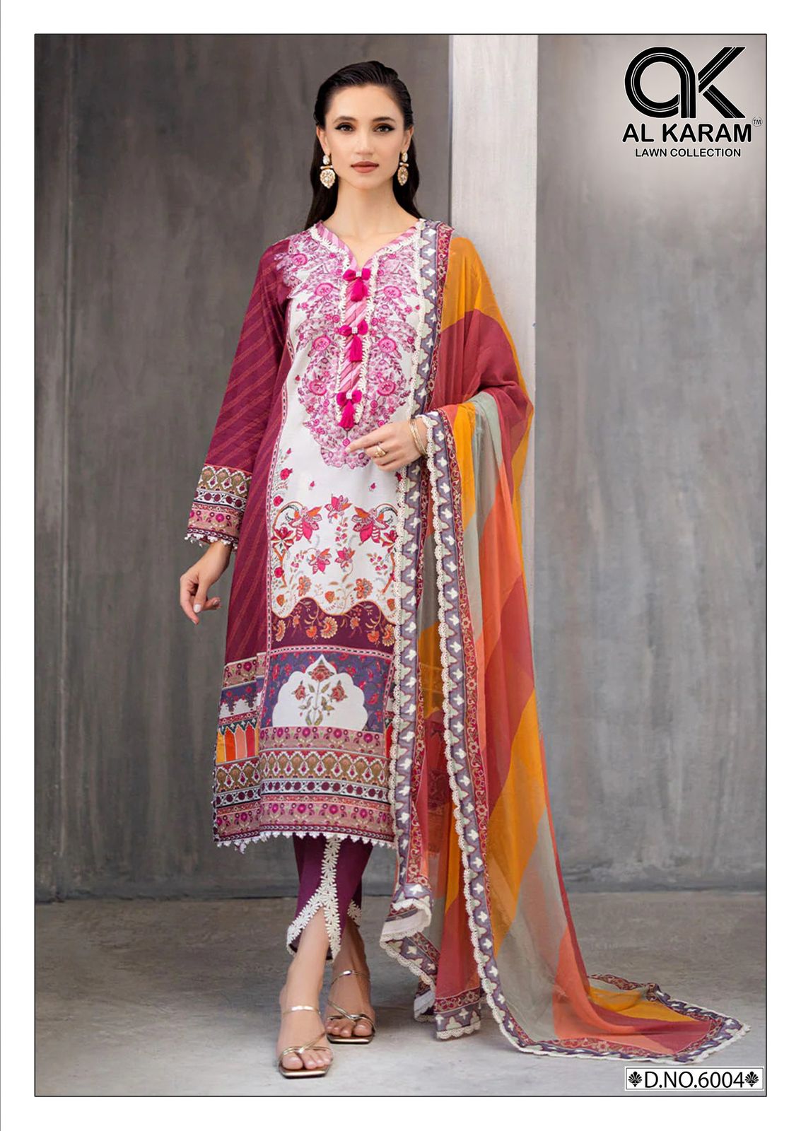 Al Karam Florence Vol-6 Wholesale Pure Lawn Cotton Dress Material