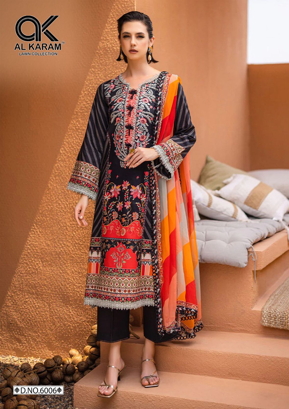 Al Karam Florence Vol-6 Wholesale Pure Lawn Cotton Dress Material