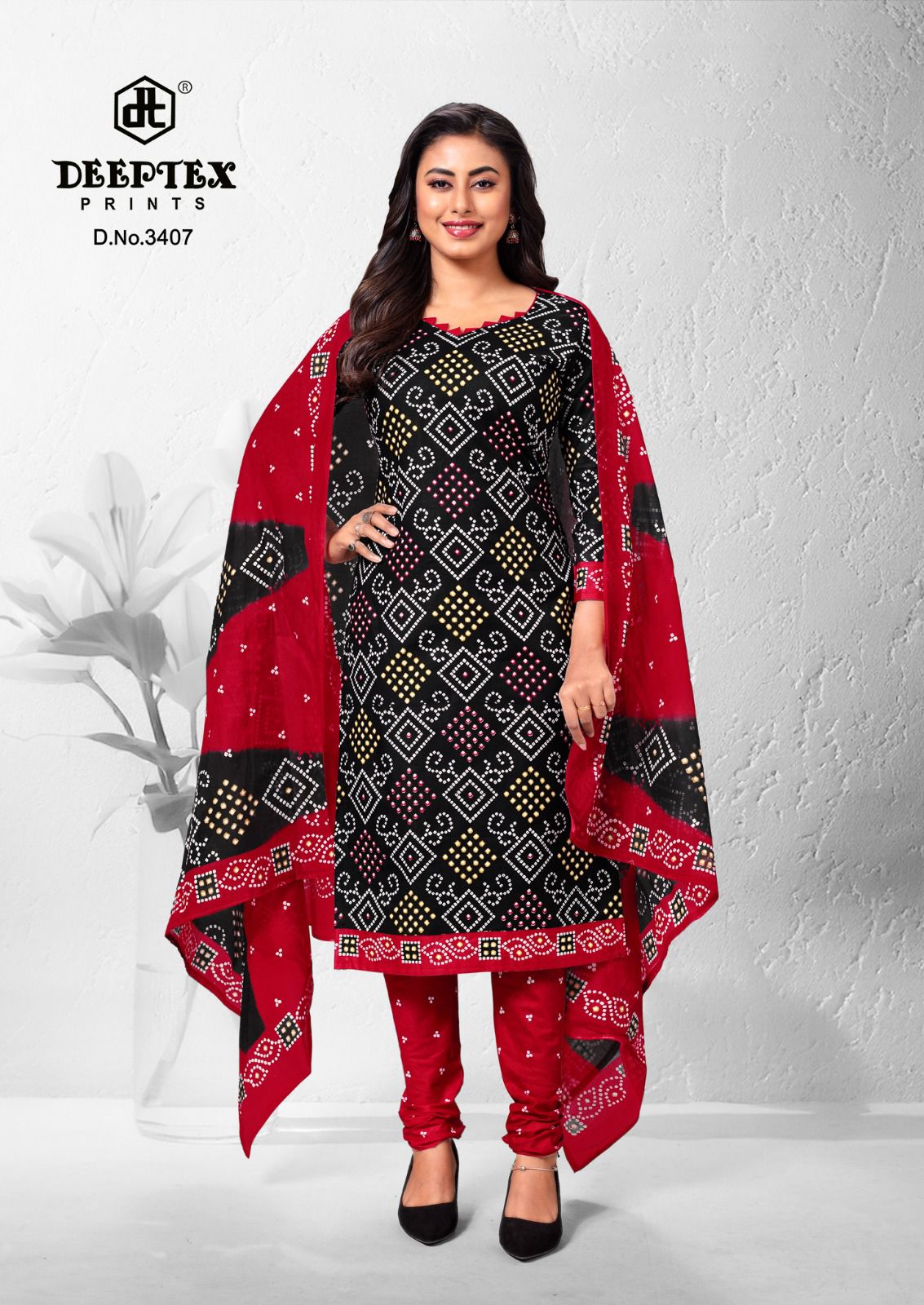 Deeptex Classic Chunaris Vol-34 Wholesale Pure Cotton Printed Dress Material
