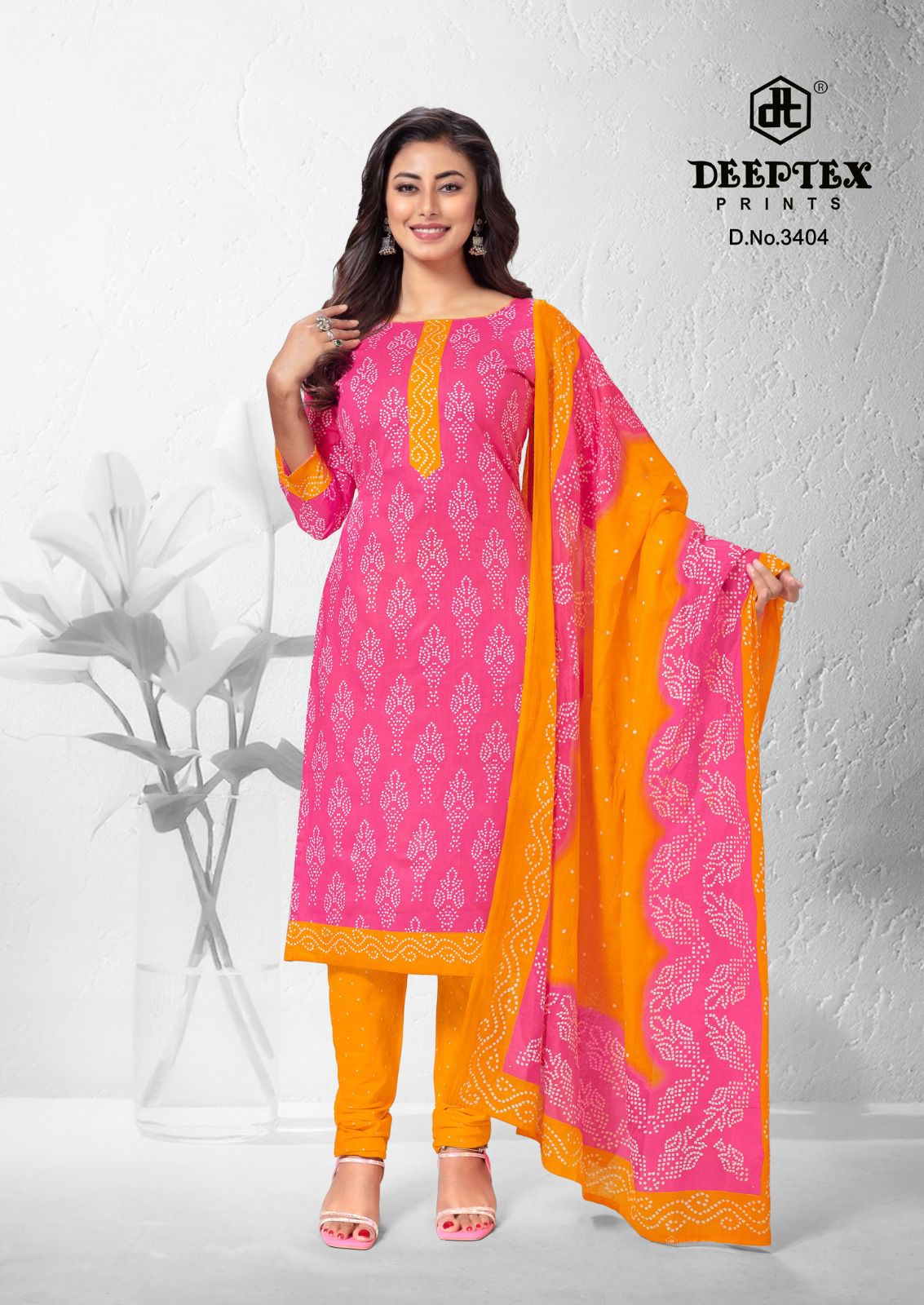 Deeptex Classic Chunaris Vol-34 Wholesale Pure Cotton Printed Dress Material