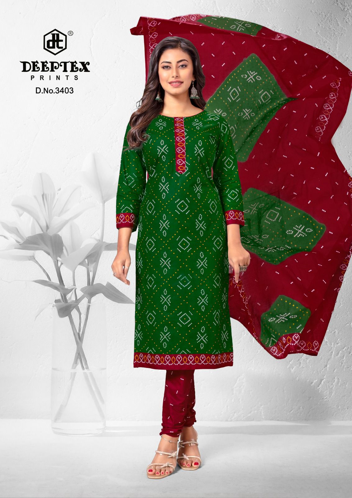 Deeptex Classic Chunaris Vol-34 Wholesale Pure Cotton Printed Dress Material
