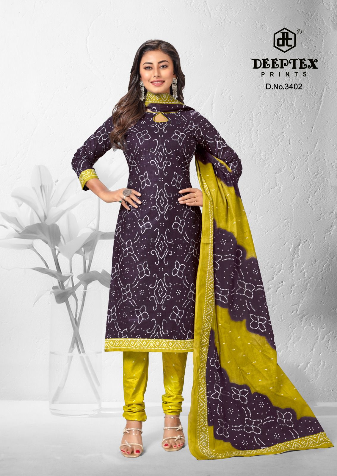 Deeptex Classic Chunaris Vol-34 Wholesale Pure Cotton Printed Dress Material