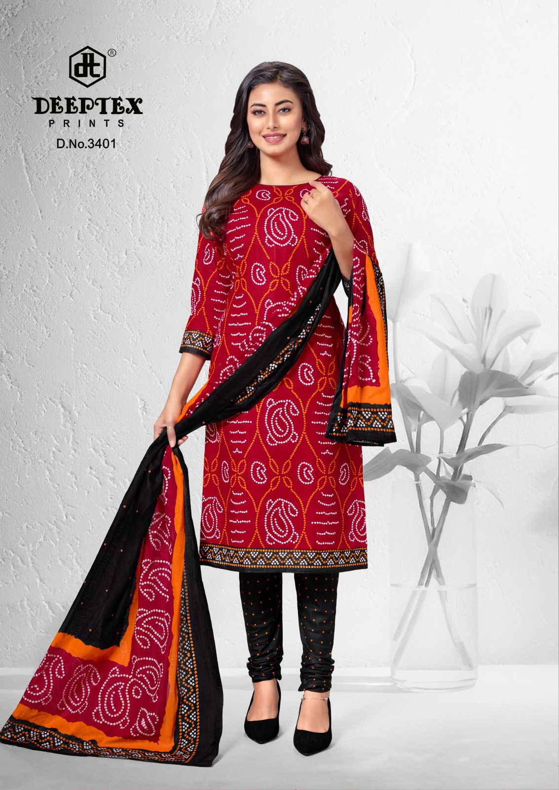 Deeptex Classic Chunaris Vol-34 Wholesale Pure Cotton Printed Dress Material