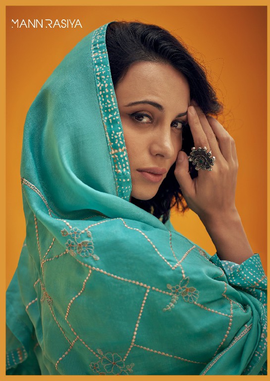 aman by mann rasiya modal muslin silk pretty look dress material