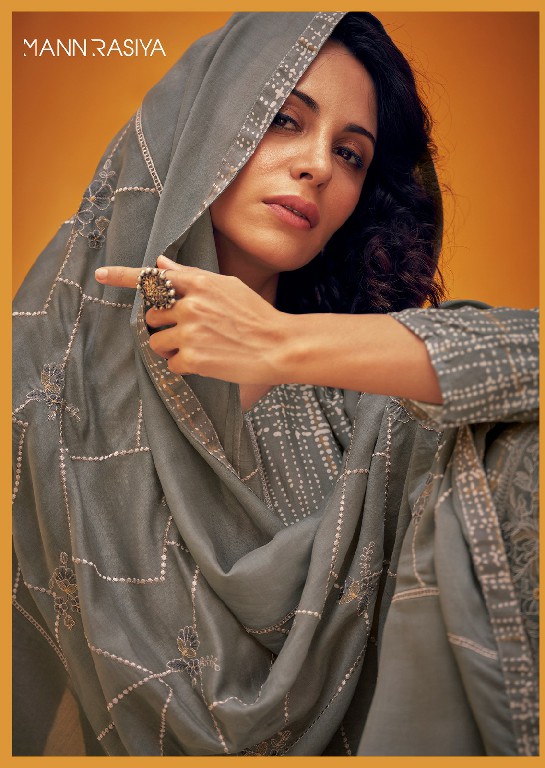 aman by mann rasiya modal muslin silk pretty look dress material