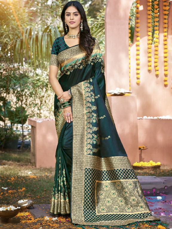 bunawat kangana satan silk zari weaving silk saris wholesaler