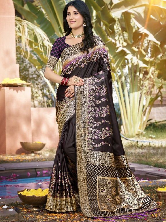 bunawat kangana satan silk zari weaving silk saris wholesaler