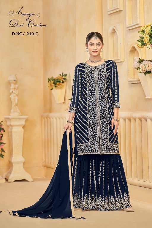 Twisha By Dani Creations Aanaya Vol-219 Wholesale Faux Georgette Salwar Kameez