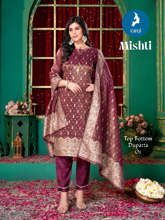 Kaya Mishti Wholesale 3 Piece Concept Straight Cut Readymade Suits