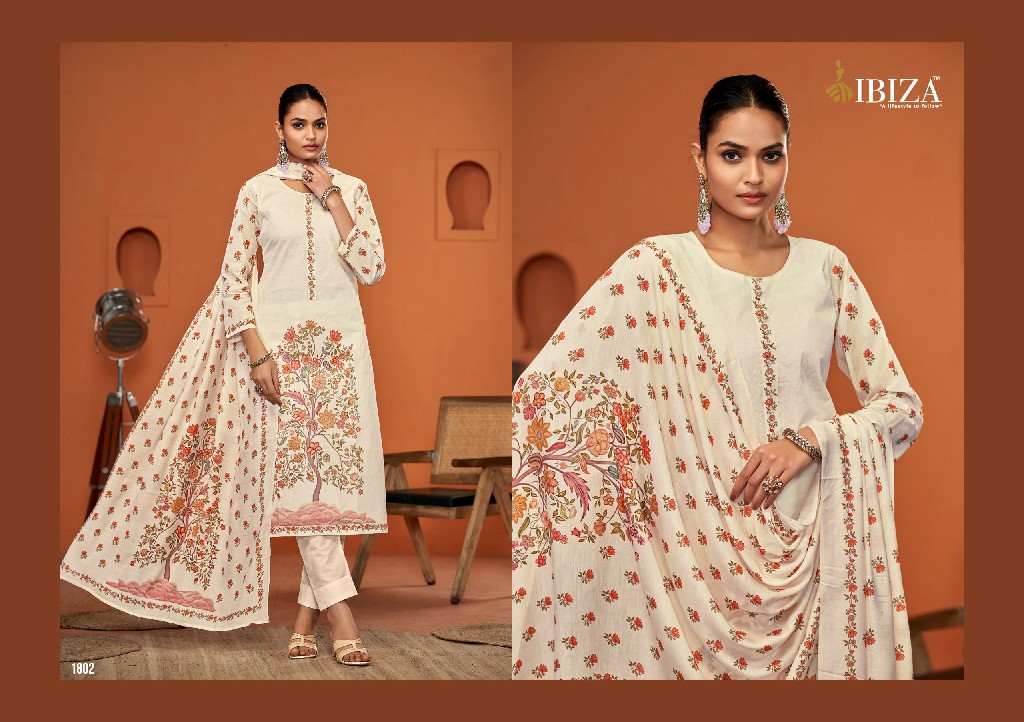 Ibiza Tivoli Wholesale Orgendi With Handwork Straight Salwar Suits