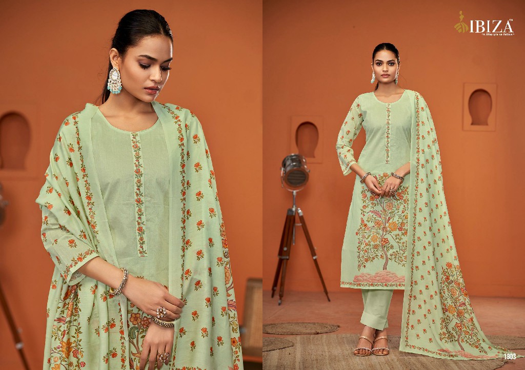 Ibiza Tivoli Wholesale Orgendi With Handwork Straight Salwar Suits