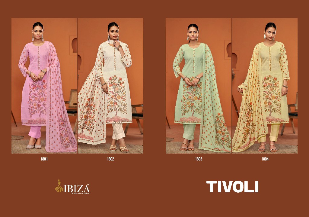 Ibiza Tivoli Wholesale Orgendi With Handwork Straight Salwar Suits