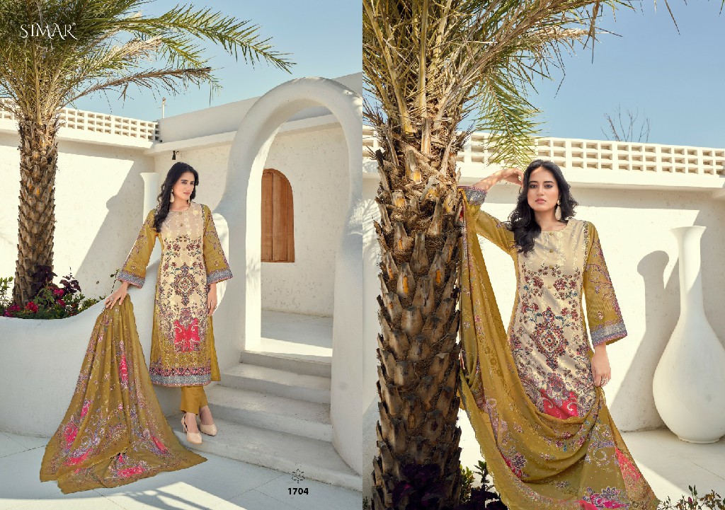 Glossy Simar Saima Vol-12 Wholesale Fine Cotton With Work Suits