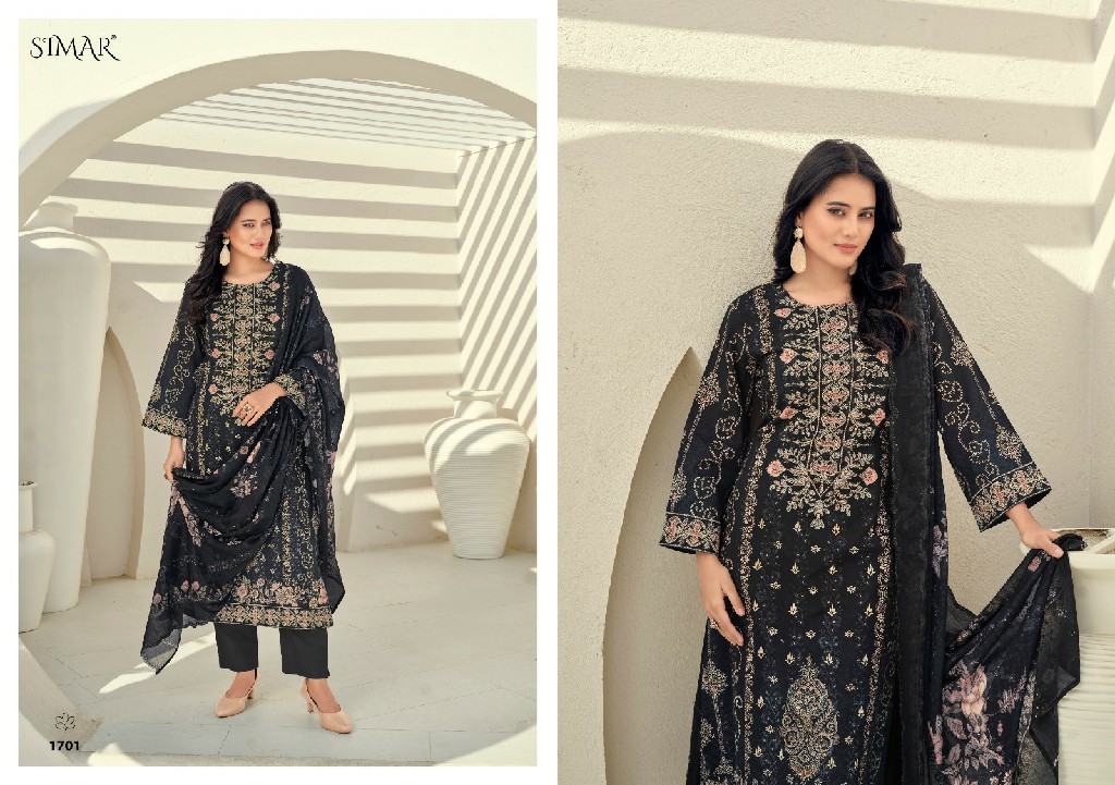Glossy Simar Saima Vol-12 Wholesale Fine Cotton With Work Suits