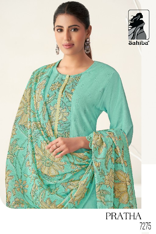 Sahiba Pratha Wholesale Pure Cotton Lawn With Embroidery Work Salwar Suits