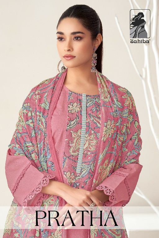 Sahiba Pratha Wholesale Pure Cotton Lawn With Embroidery Work Salwar Suits