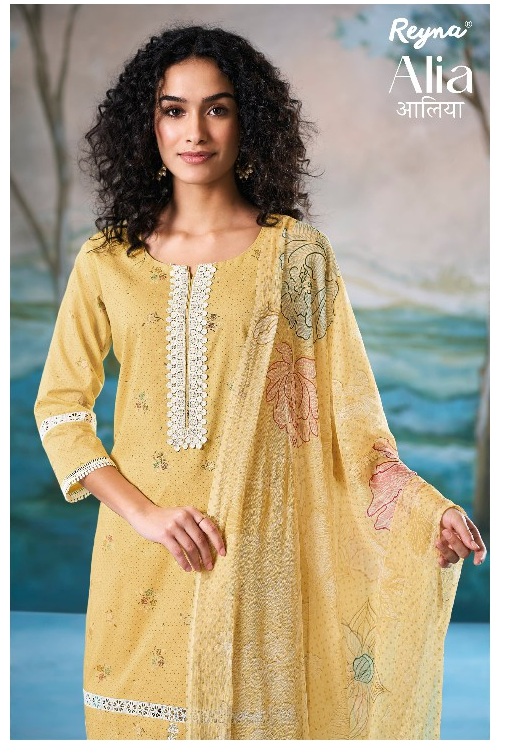 Reyna Alia Wholesale Superior Cotton Block Print With Work Salwar Suits