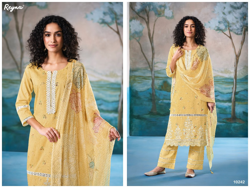 Reyna Alia Wholesale Superior Cotton Block Print With Work Salwar Suits