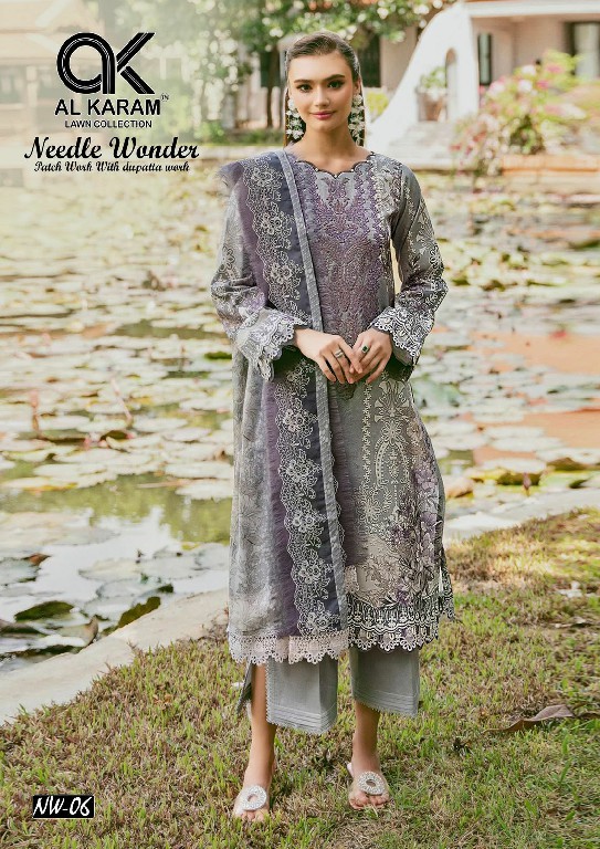 Al karam Needle Wonder Wholesale Patch Work With Dupatta Work Dress Material