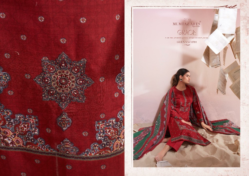 Mumtaz Arts Gulnaaz Wholesale Pure Viscose Cotton With Heavy Embroidery Dress Material