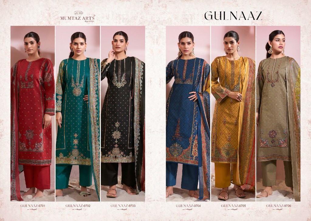 Mumtaz Arts Gulnaaz Wholesale Pure Viscose Cotton With Heavy Embroidery Dress Material