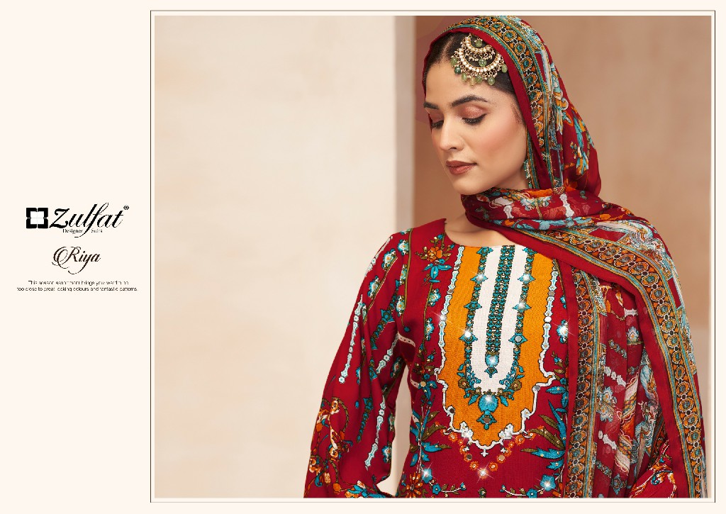 Zulfat Riya Wholesale Pure Heavy Viscose With Handwork Dress Material