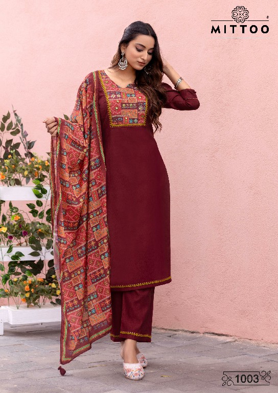 Mittoo Day Light Wholesale Modal Silk Kurti With Pant And Dupatta