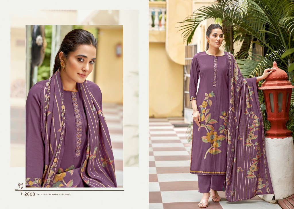 Salvi Shally Silk Vol-2 Wholesale Modal Silk With Embroidery Work Dress Material