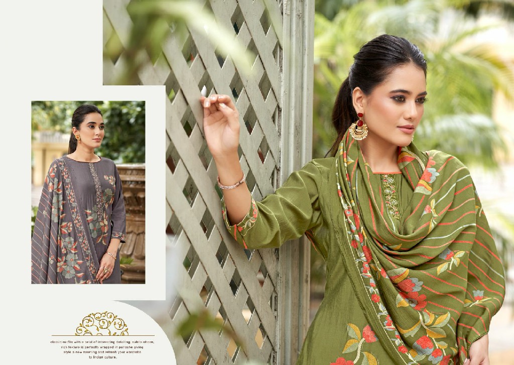 Salvi Shally Silk Vol-2 Wholesale Modal Silk With Embroidery Work Dress Material