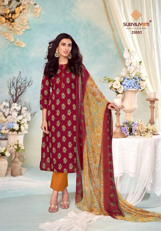 suhana vol 25 by suryajyoti cambric cotton fancy dress material