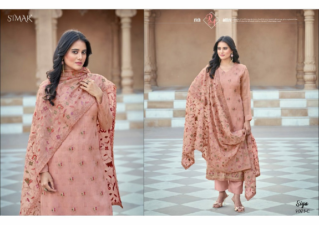 glossy Simar siya viscose organza shop trendy dress material online