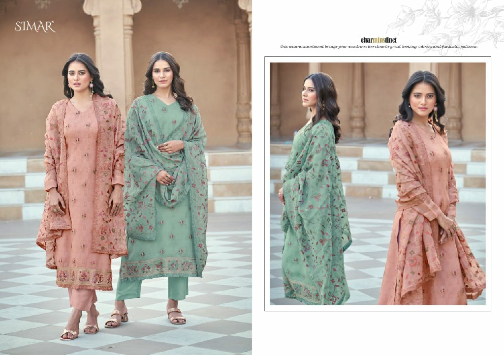 glossy Simar siya viscose organza shop trendy dress material online