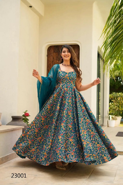 Lucaya Vol-23 Wholesale Fully Flared Ethnic Wear Gowns Catalog