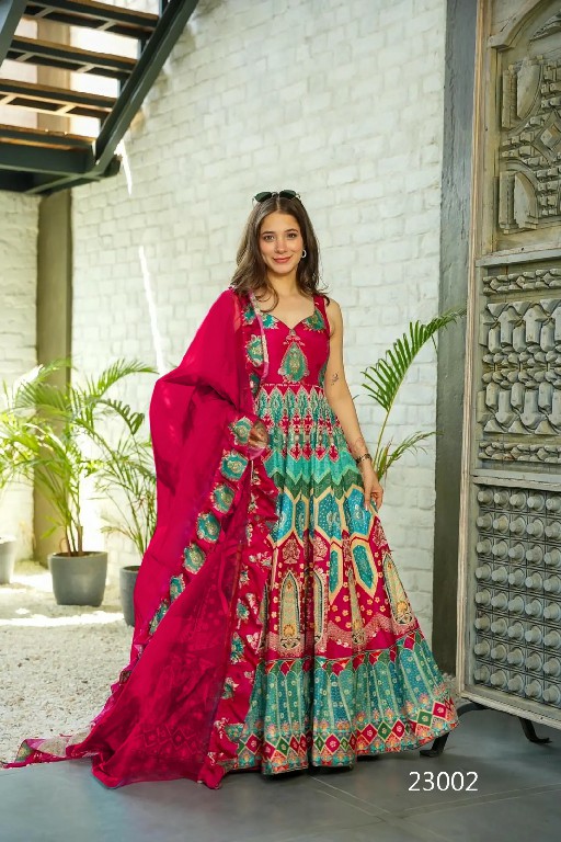 Lucaya Vol-23 Wholesale Fully Flared Ethnic Wear Gowns Catalog