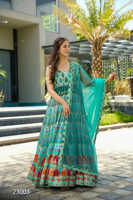 Lucaya Vol-23 Wholesale Fully Flared Ethnic Wear Gowns Catalog