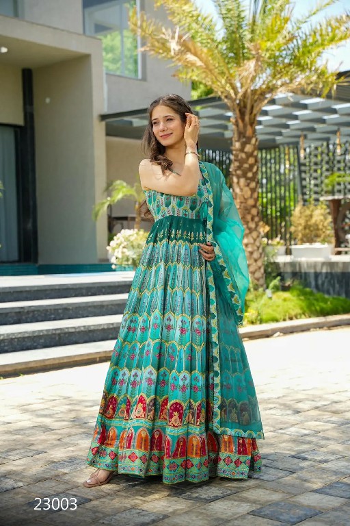 Lucaya Vol-23 Wholesale Fully Flared Ethnic Wear Gowns Catalog