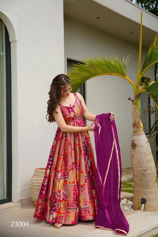 Lucaya Vol-23 Wholesale Fully Flared Ethnic Wear Gowns Catalog